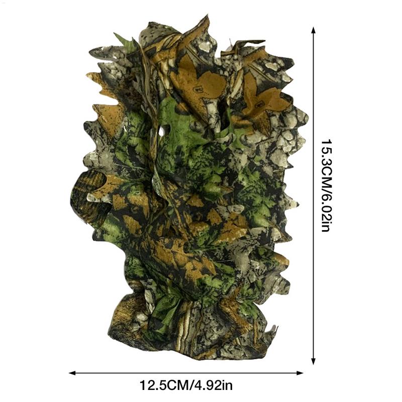 3D Kamuflážové Lovecké Rukavice Nenápadné Pohodlné Protiskluzové Odolné 3D Listové Rukavice Pro Lov Střelbu Fotografování Listové Rukavice