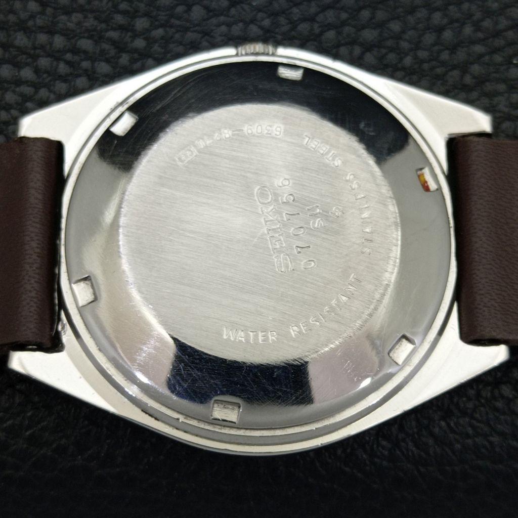 JAPAN VINTAGE SEIKO 5 AUTOMATIC 6309A MENS SILVER COLOR DIAL WATCH A701648-5 R206c-a701648