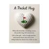 Love Heart Golf Pocket Hug with Positive Card Emotional Support Baseball Tennis Basketball Pocket Token Decoration Inspirational Gift