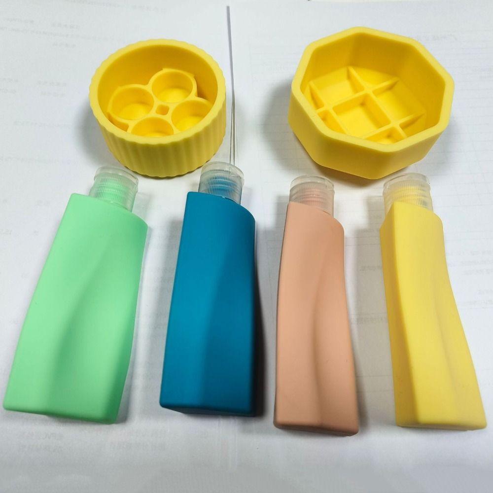 Silicone Empty Bottle Kit Leak Proof Liquid Dispenser Bottle Lotion Squeeze Bottles Shower Gel