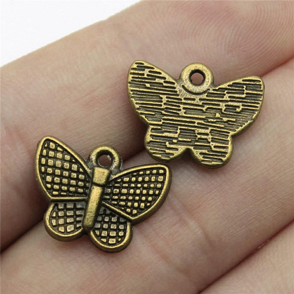 Charms Small Butterfly Pendants Wedding Jewelry Findings ZC114