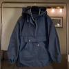 Men's Japanese Style Hooded Jacket with Large Pockets - Loose Fit, Casual Workwear for Spring and Autumn.