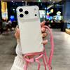 Shockproof Clear Soft Bumper Case For For Iphone 17 16 1 14 Pro Max Plus Crossbody Lanyard Necklace Strap Cord Nylon Rope Cover