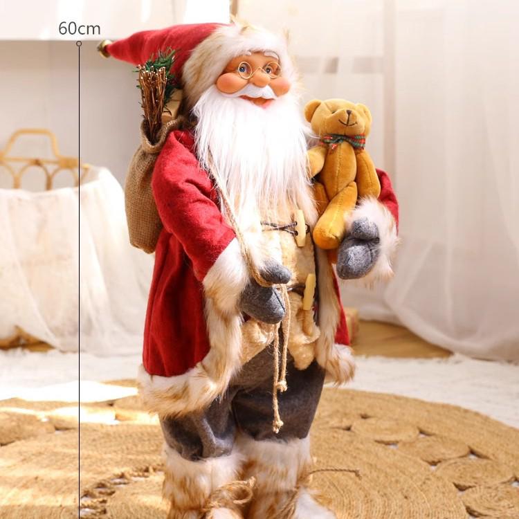 Popular 3D Santa Claus Plush Christmas Ornaments for Home Decor