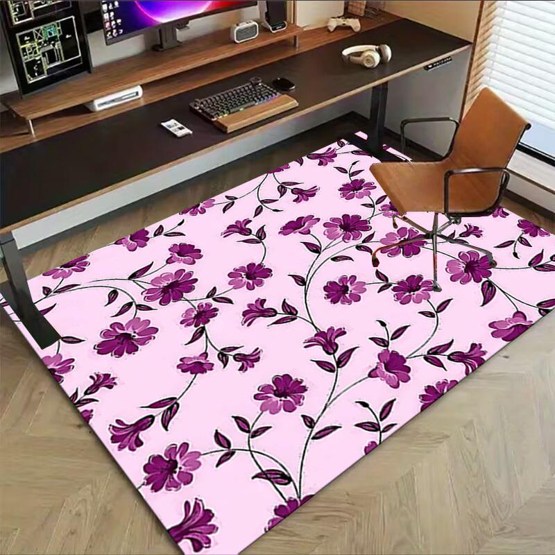 1PC Floral Pattern Non-Slip Floor carpet, suitable for Office, bedroomand playrooms. It can also be used as a sofa footrest cover-T79