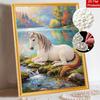 Majestic Horse Pearl Kit 5D DIY Round Rhinestone Art for Adults Relaxing Handmade Wall Decor Holiday Gift Frameless