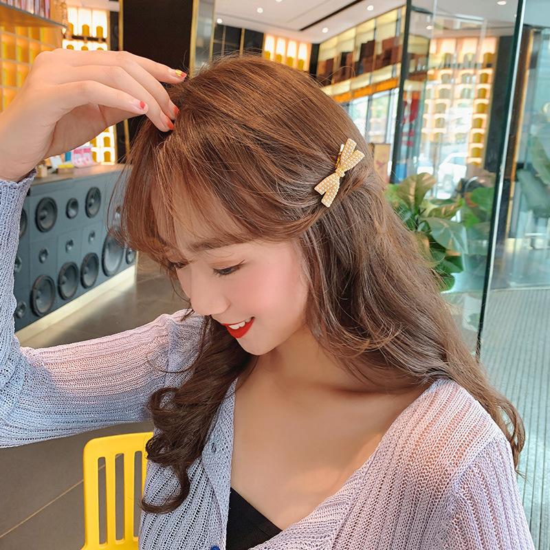Fashion Bow, Duckbill Clip, Small Fresh Hairpin, Headgear, High-End Hairpin, Bangs, Side Clip.