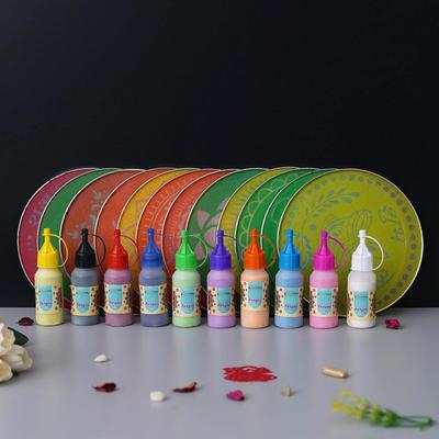 12'li Tasarımcı Diwali Rangoli Şablon Seti | Rangoli Tasarımı İçin Şablonlar | Büyük Boy Şablonlar | 10 Rangoli Renk Şişesi | Rangoli Şişeleri