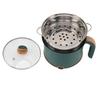 Electric Hot Pot Green 1.8L 600W Cooking Pot with Steam 2 Adjustable Level Anti Stick
