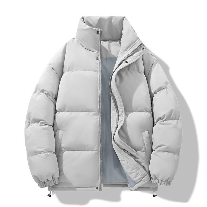 New Winter Stand-up Neck Cotton Clothes Men's Thickened Warm Couple Casual Bread Clothes Loose Trendy Brand Versatile Cotton-padded Jacket