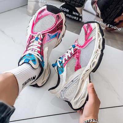 New Summer Mesh Breathable Thick-soled Wear-resistant Sports Running Casual Shoes Dad Shoes