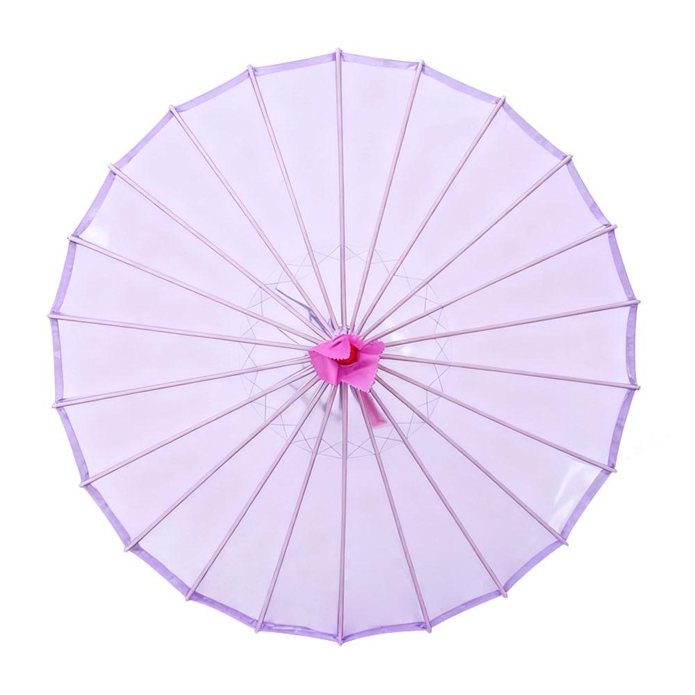 Durchscheinender Seiden-Performance-Schirm Einfarbiger Chinesischer Bambusschirm Tanz Cosplay
