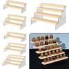 Wooden Display Stand Jewelry Showcase Storage Holder Collectibles Shelf Organizer Dessert Cupcake Perfume Storage Rack