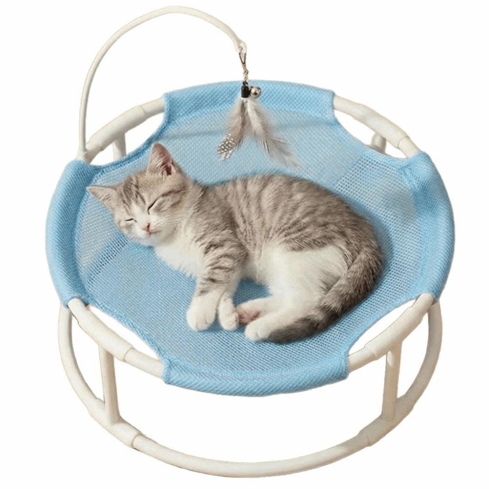 Pet Supplies Elevated Frame Cat Elevated Bed Breathable Round Cat Hammock Moisture-proof Washable Cat Sleeping Bed Universal