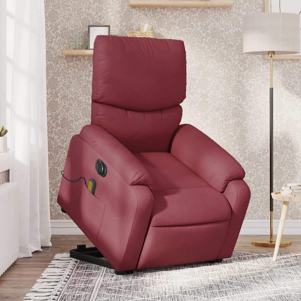 Vidaxl Lift-Up Massage Chair, Electric, Reclining, Red