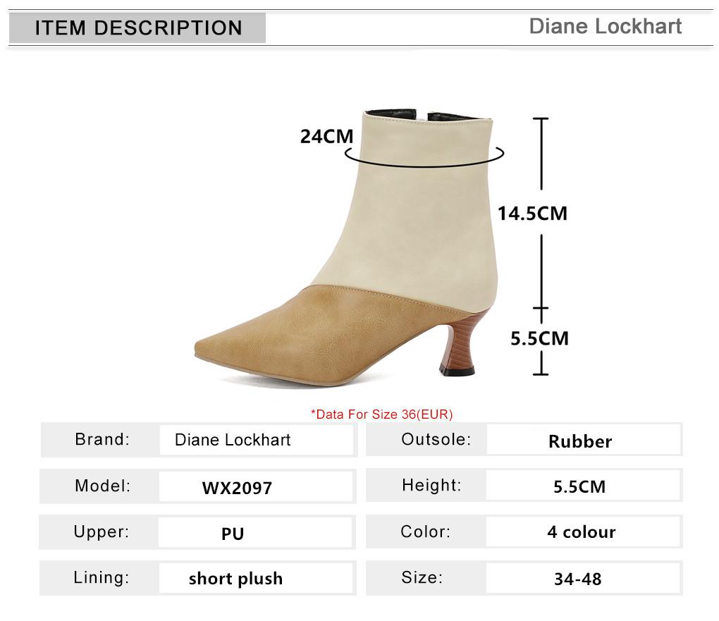 Fashion Sexy Strange Thin Heel Splicing Chelsea Ankle Boots Women Autumn Winter Shoes Woman Pointed Toe High-Heeled Fashion Short Bootie