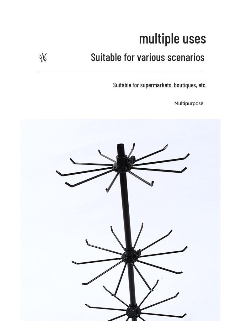 Rotating Detachable Three-Layer Jewelry Display Rack