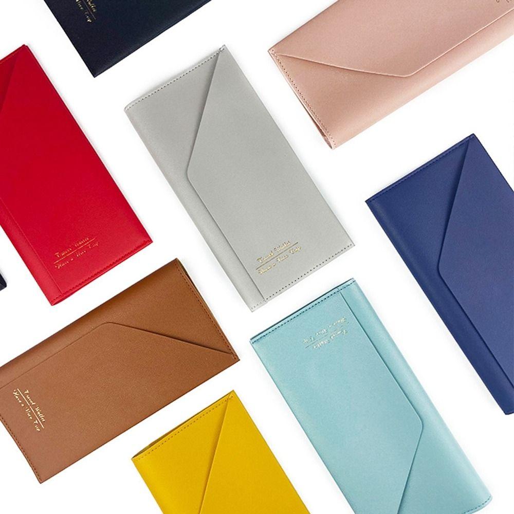 Travel Wallet PU Leather Passport Cover Travel Accessories Ticket Holder Passport Clip  Women