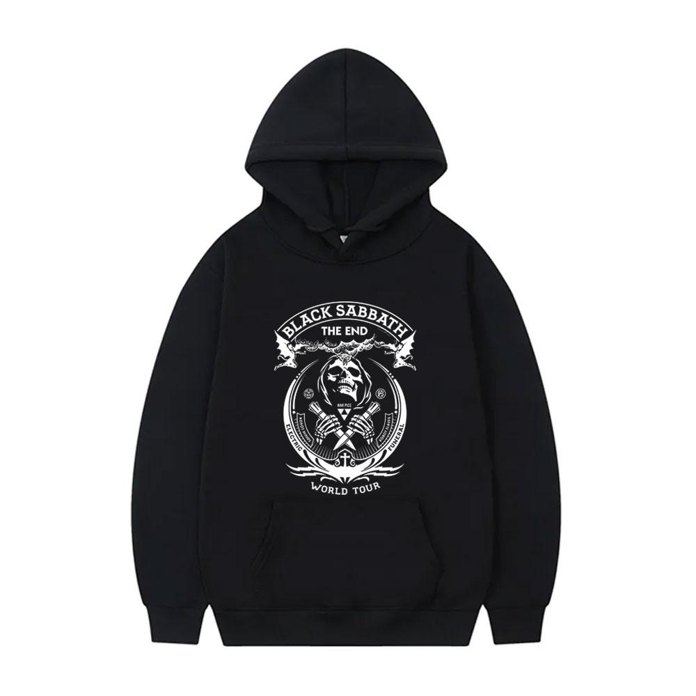 Heavy Metal Rock Band Black Sabbath World Tour Hoodie Funny Skeleton Graphic Sportswear Men Women Gothic Punk Vintage Hoodies