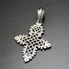 African Ethiopian Cross Silver Pendant for Men and Women