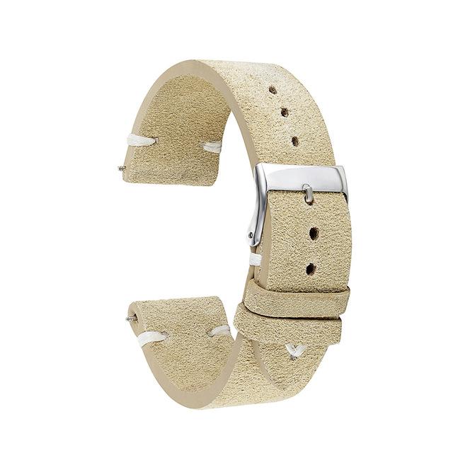 Cinturini Vintage in Vera Pelle Scamosciata di Alta Qualità Fatti a Mano Cinturino in Velluto per Orologio 18mm 20mm 22mm 24mm Cinturino di Ricambio