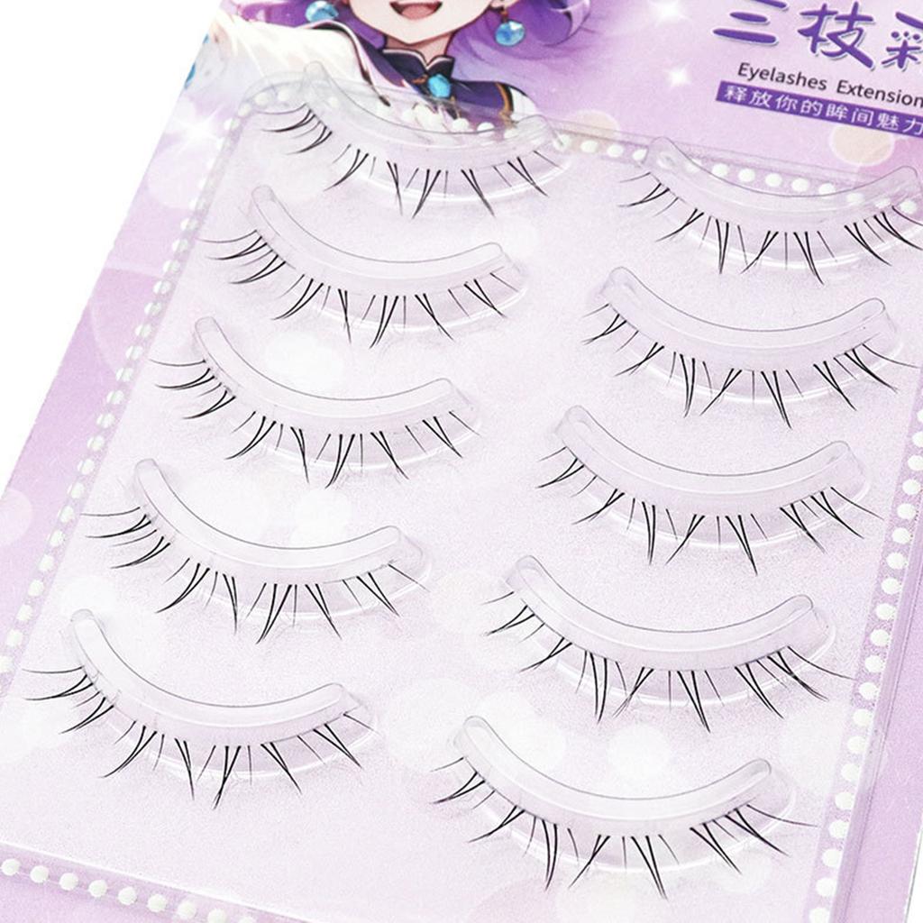 4-8mm Realistic Lower Eyelashes Soft Manga Bottom Cluster Lashes for Dating Wedding Daily Use