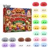 Christmas Party Favors Cartoon Dumpling Gift Box, Xmas Advent Calendar with 24 Stress Countdown Relief Squeeze Toys, Days Steamed Bun Toy Box