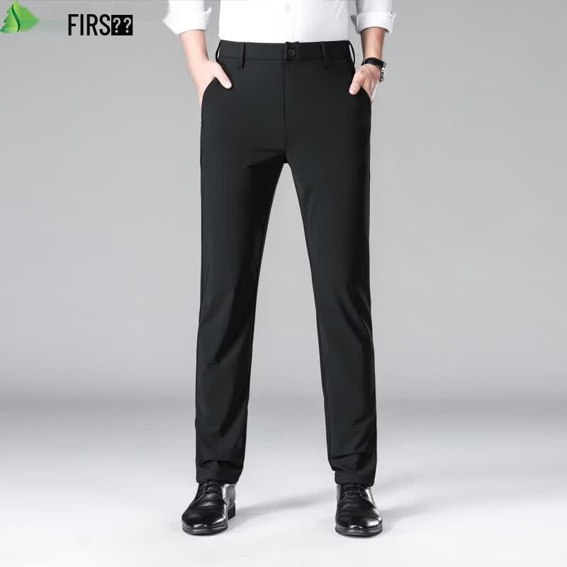 FIRS Men s Summer Lightweight Stretchy Straight-leg Casual Pants 30