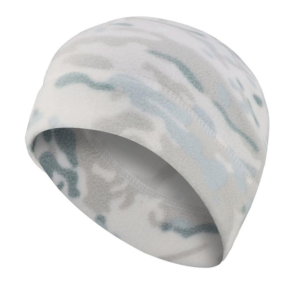 Reversible Windproof Fleece Beanie Hats Mens Winter Skull Cap Camouflage Thick Beanie Unisex Stretchy Cuffed Beanie with Fleece
