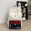 Men Color Contrast Backpack Women Large Capacity Couple Travel Backpack Student Schoolbag