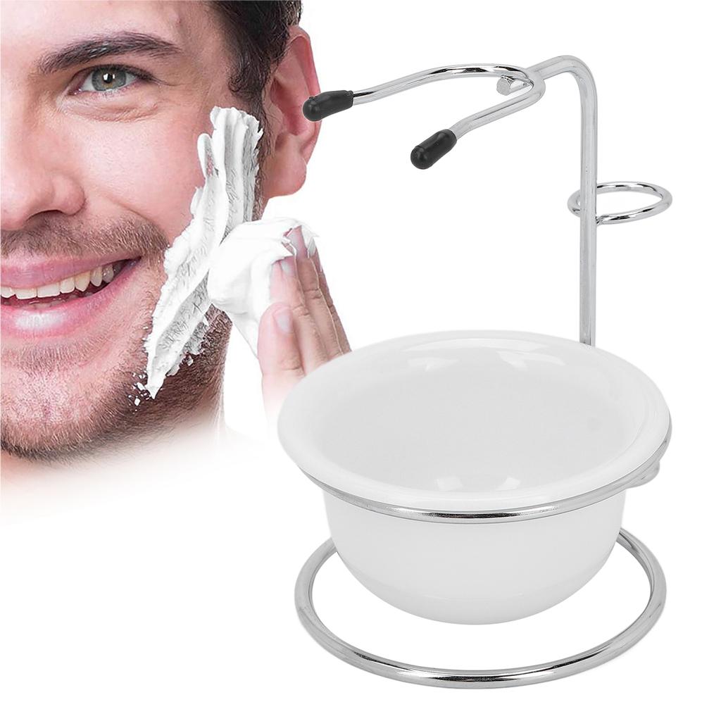 Shaving Stand Bowl Set Professional Shaving Soap Bowl Razor Brush Holder Safety Stand Kit for Men