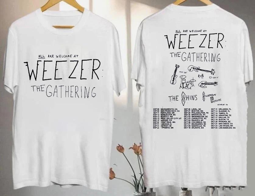 Weezer Band 2 Sides The Gathering Tour 2026 White S to 5XL Shirt EM401