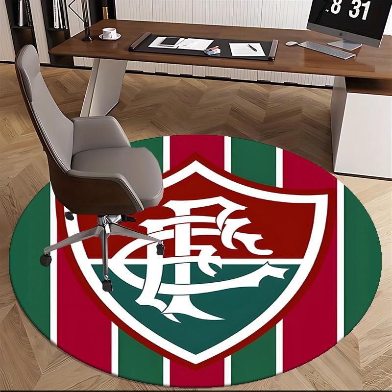 Flamengo,Badge Chair mat Round Rug Office carpet, Machine Washable, Non slip, Suitable for Living Rooms, Bedrooms