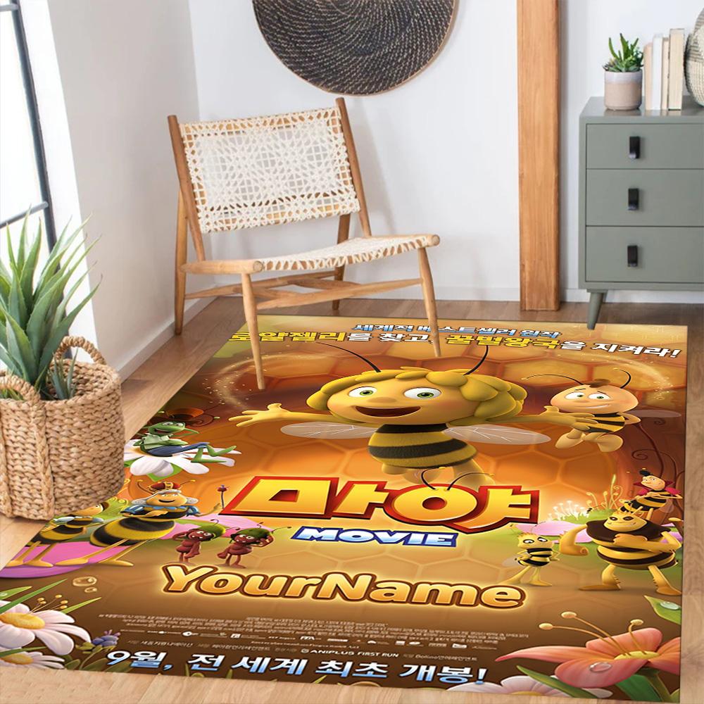 Biene Maja Personalized Name Carpet Design for Decorate room Outdoor Dormitory Dining Room Antislip Carpet Decorate Offices Perfect Gift for Women/Men