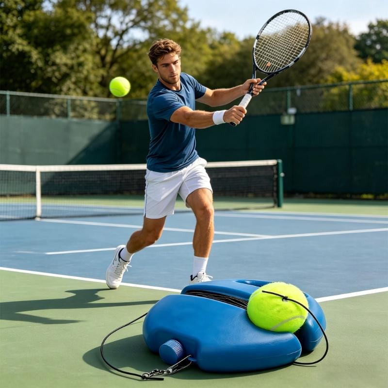 Automatisches Rückkehr-Tennis-Trainingssystem mit 4 Meter elastischer Leine und tragbarem Design