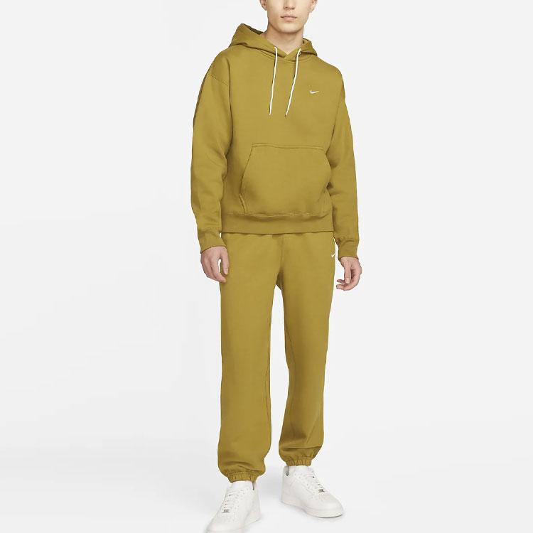 Nike Lab Solo Swoosh Fleece Hoodie (Asia Sizing) Desert Moss Men Streetwear DA0316-318