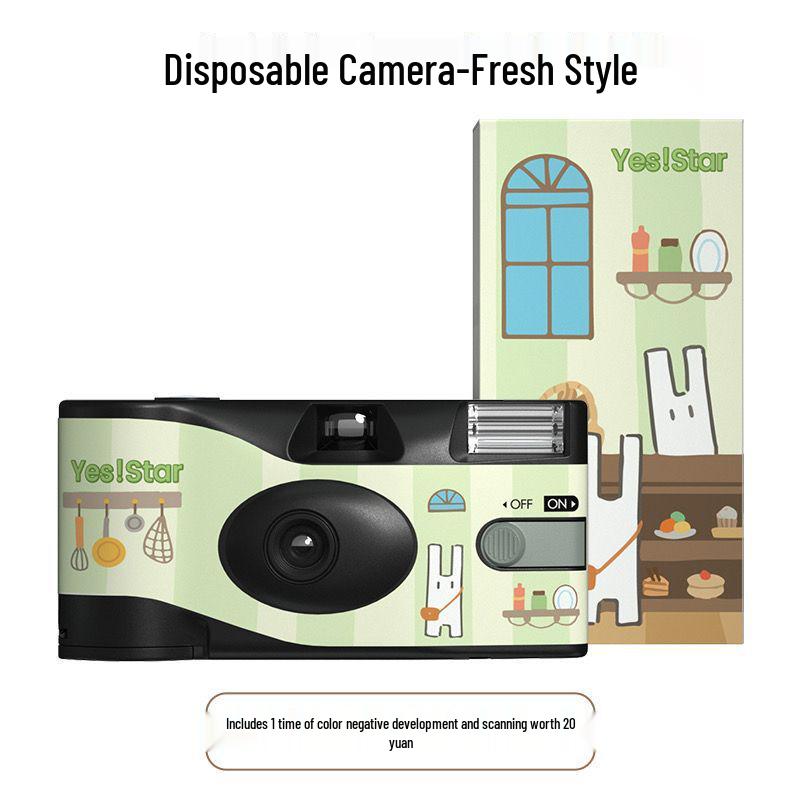 Superstar Yesstar Retro Disposable Camera with Color Film (Includes Scan)