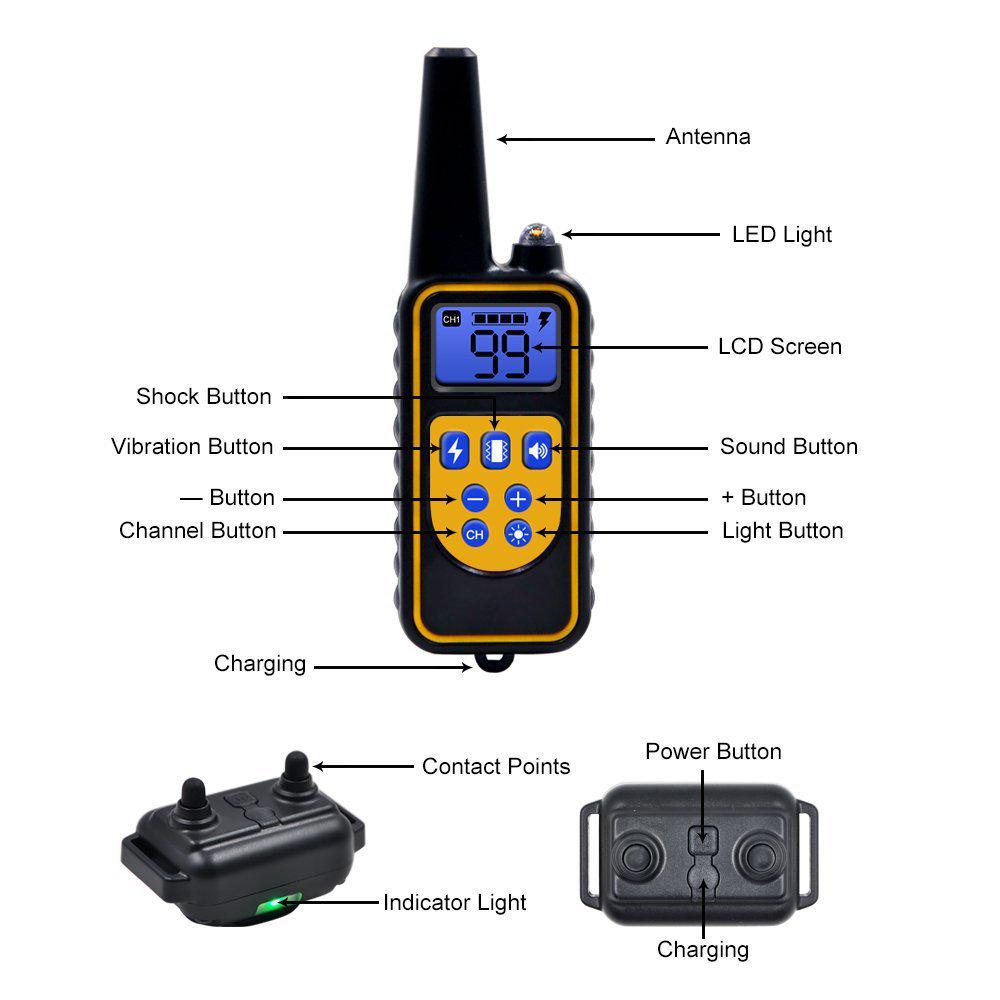 Waterproof Anti-Barking Shock Collar for Dog Training