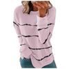 Women's Casual  Contrast Color Long Sleeve Top Pullover Sweatshir