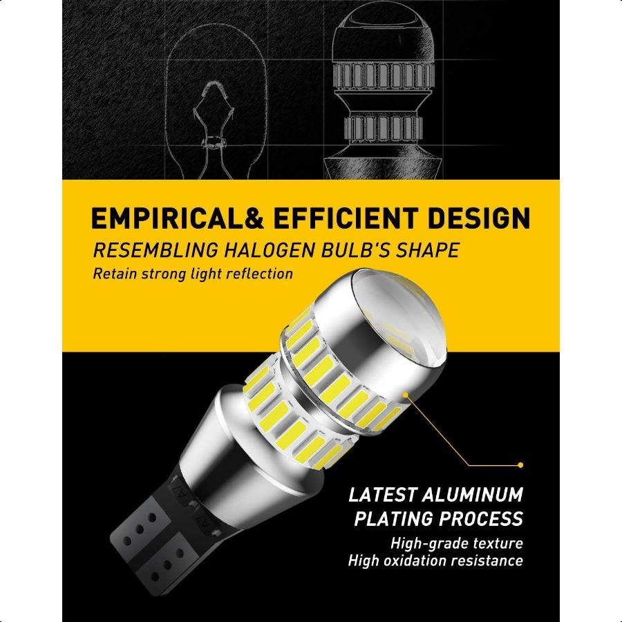 AUXITO 912 921 LED Bulbs for Backup Reverse Light Bulbs 42SMD 400 Brighter 6000K White Nonpolarity 906 W16W T15 921 LED Bulb Di