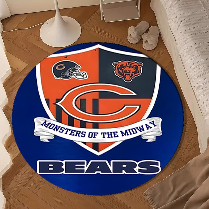 Chicago Bears  Round mat, Anti-slip Circle Carpet Chair rug For livingroom,Bedroom, doormat home decor Gift Christmas Gifts