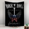 Tapestry Rock N Roll Will Save Your Soul Winged Guitar Vintage Music Wall Hanging for Rock Band Studio Bedroom Decor
