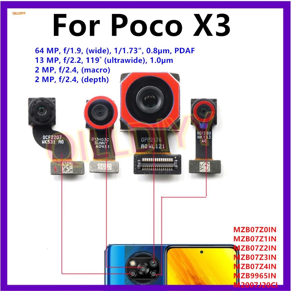 Front Rear Camera For Xiaomi Poco X3 Pro NFC GT Facing Frontal View Selfie Backside Flex Small Back Camera Module Parts Macro