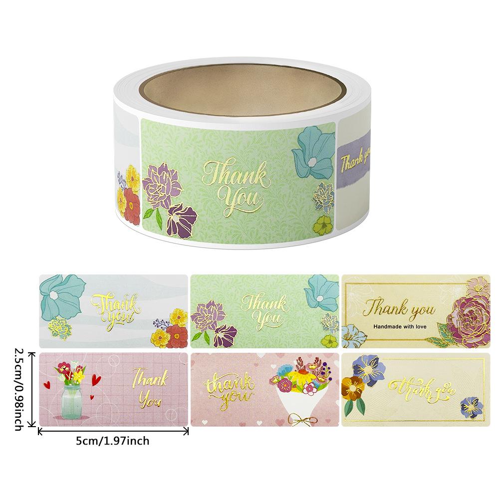 

Этикетки и наклейки «Спасибо» - 120 шт./рулон, самоклеящиеся пломбы для упаковки малого бизнеса, подарочной упаковки, свадебного декора