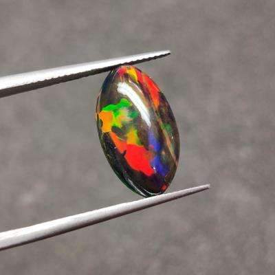 Amazing Play Fire Loose Ethiopian Opal Cabochon Gemstone, 4.20 Carat, 16x9x5 MM Size. FG- 34