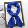 70cm Solid Color Small Square Scarf Women Trendy Versatile Neck Scarf Match Blazer Shirts Decorative Bandana