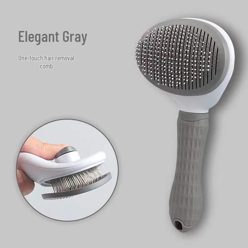 Self-Cleaning Cat Comb: One-Key Hair Removal & Litter Cleaning Tool