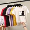 Cartoon Short Sleeve T-shirt Female Summer Student Crew Neck Printed Top Fashion Plus Size Women's Wear