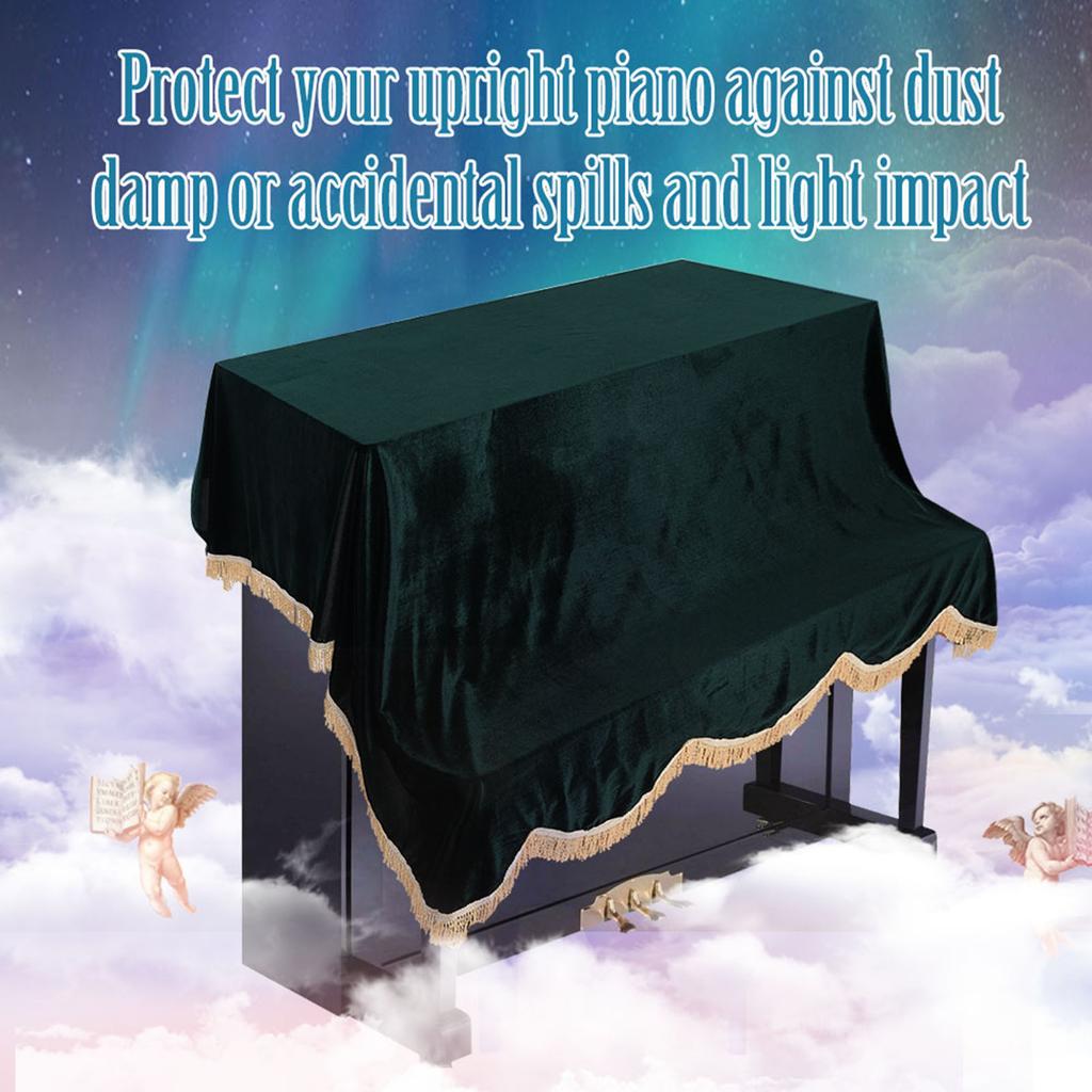 200 * 150 cm slitesterkt støvtett beskyttelsestrekk til oppreist piano, pleuche-stofftilbehør