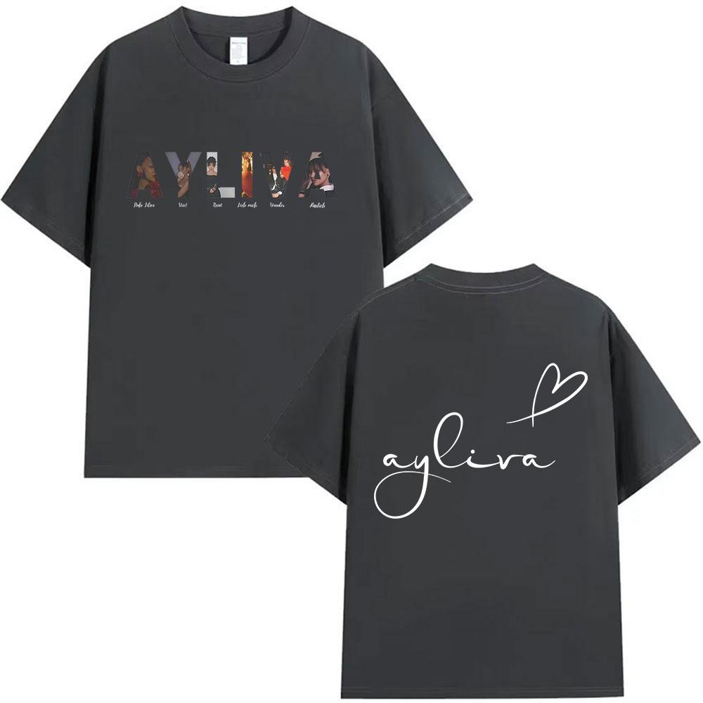 

Die Ayliva Tour 2025 Graphic T-shirt for Men and Women, High-quality Retro Oversized Summer Print 100% Pure Cotton T-shirt 4XL